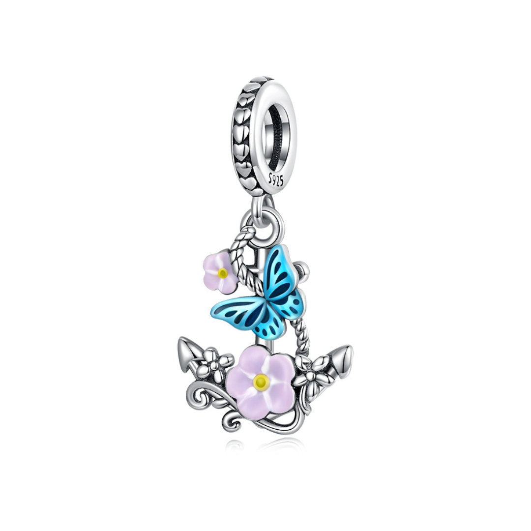 Blue Butterfly Charm Collection