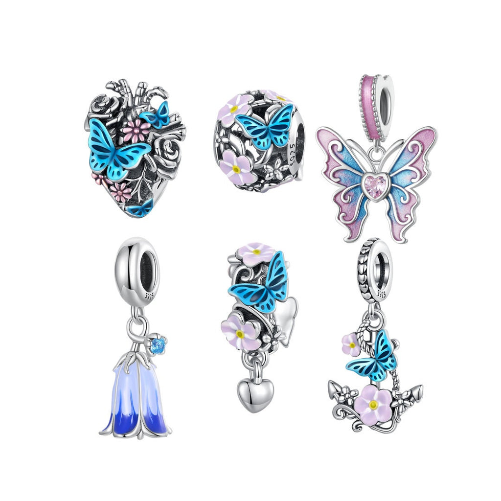 Blue Butterfly Charm Collection