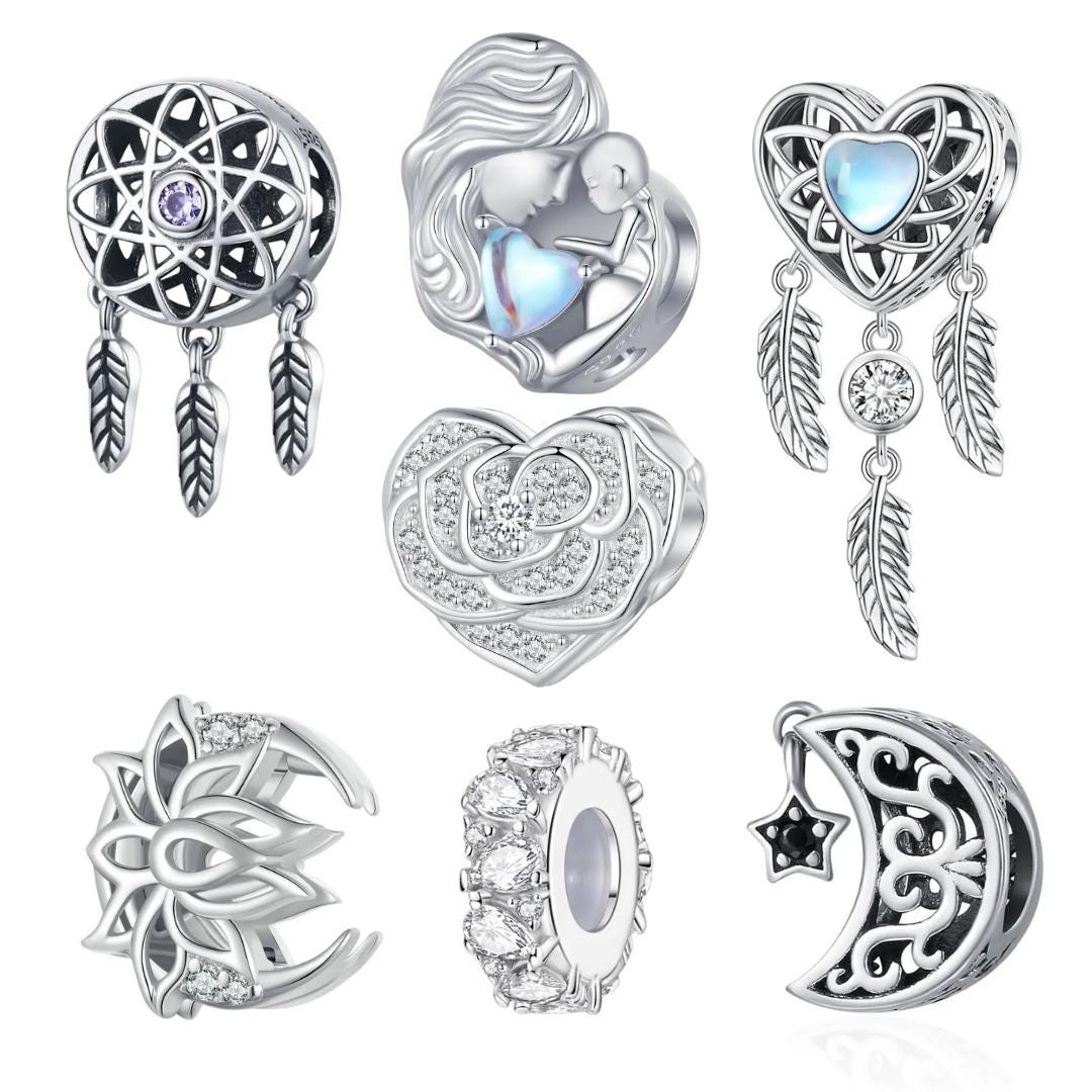 Silver Charms fits Designer 3mm Snake Chain Bracelet Green Blue 925 Sterling Silver Charms BUY 3 GET 65% OFF