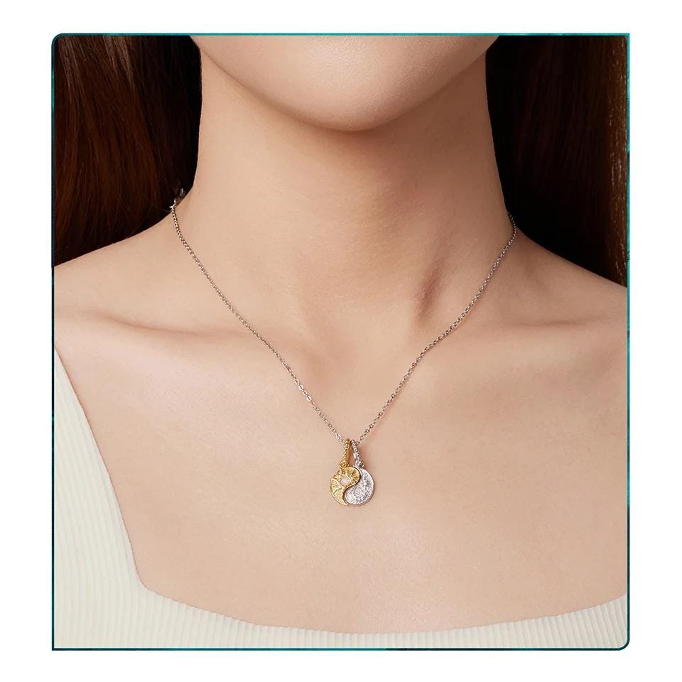 Yin & Yang Charm Set – Gold Sun & Platinum Moon ✨🌞🌙