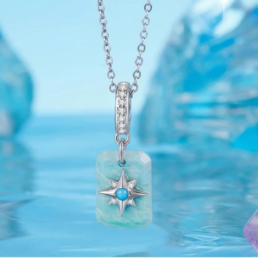 Natural Gemstone Silver Charms