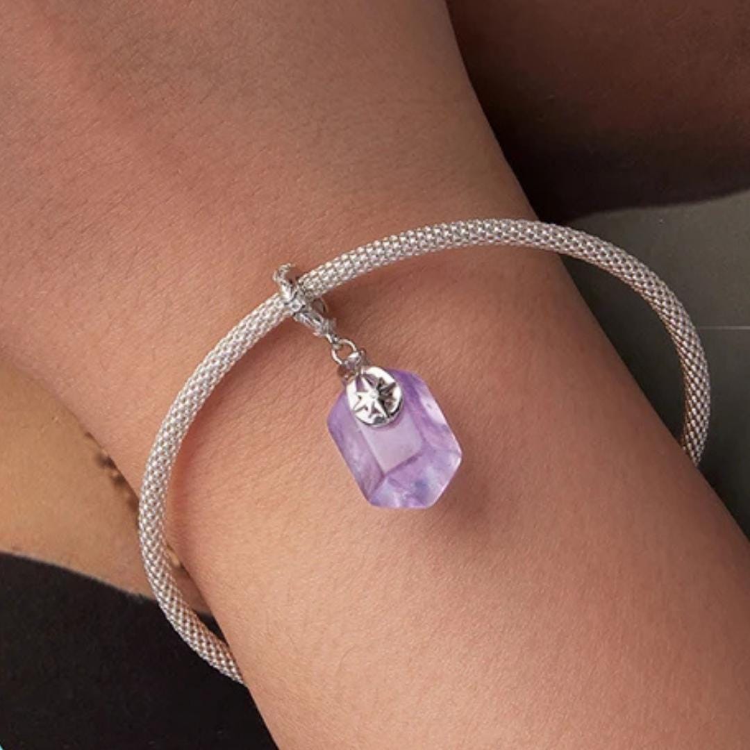 Natural Gemstone Silver Charms