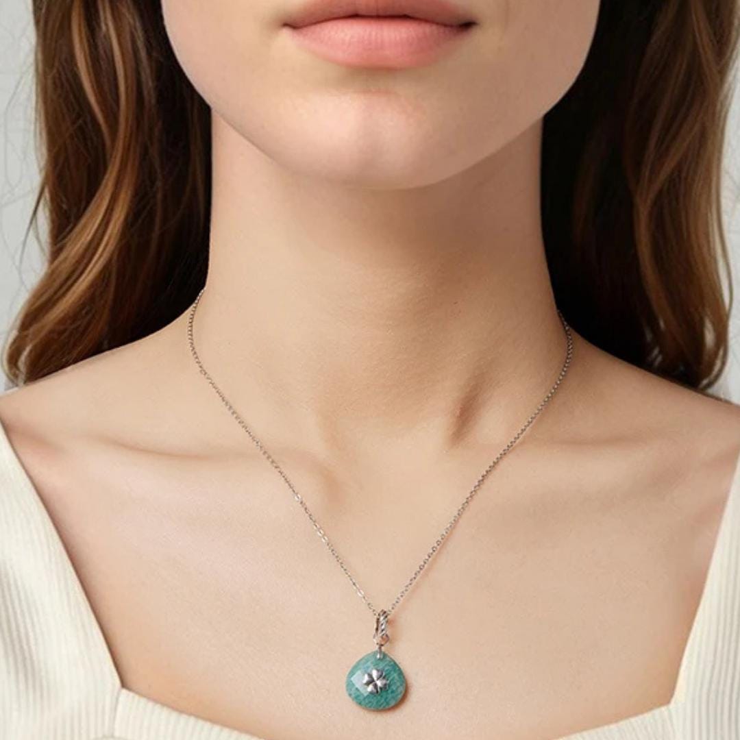 Natural Gemstone Silver Charms