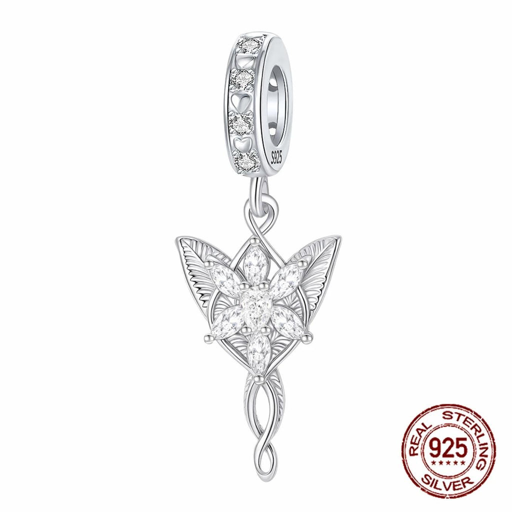 Evenstar Sterling Silver Charm: Lord of the Rings Style, Pandora Compatible