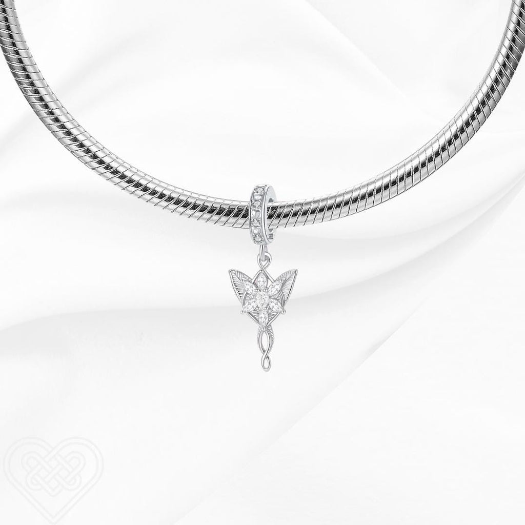 Evenstar Sterling Silver Charm: Lord of the Rings Style, Pandora Compatible
