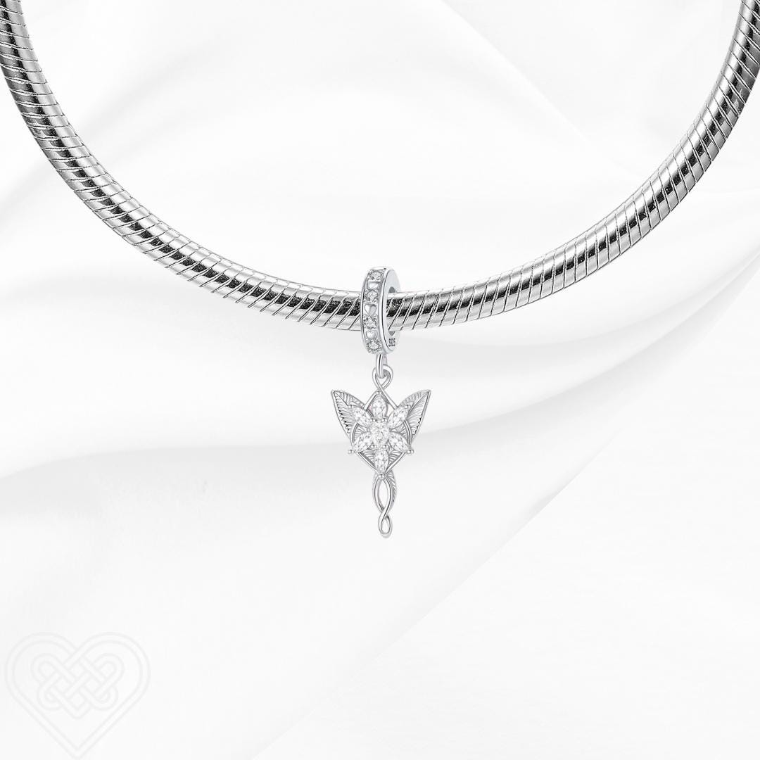 Evenstar Sterling Silver Charm: Lord of the Rings Style, Pandora Compatible