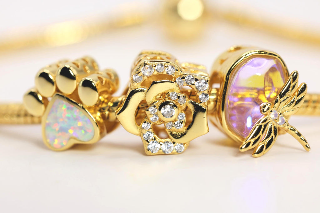 18K Gold Plated Dragonfly Charm