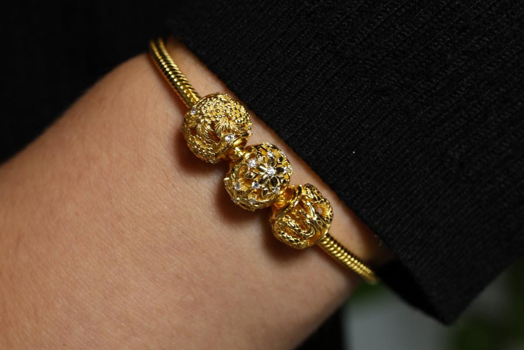 18k Gold Plated Chrysanthemum Charm