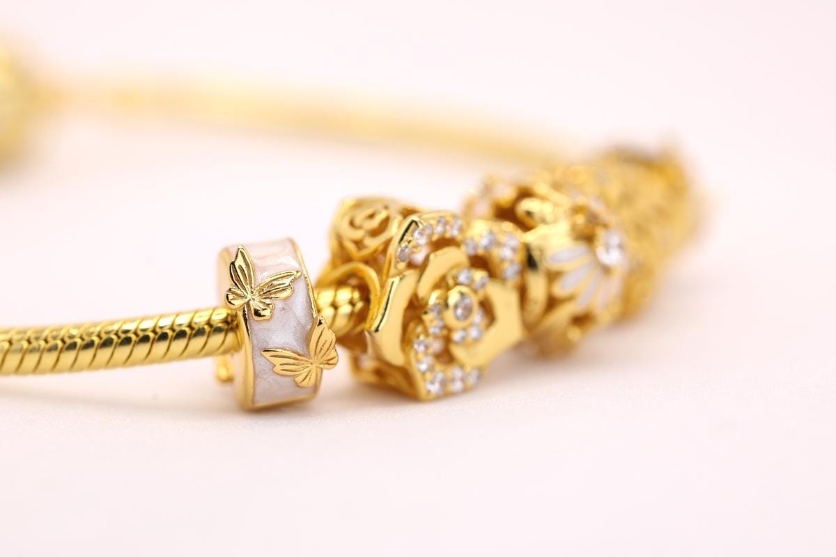 18K Gold Plated Butterfly Charm fits Pandora bracelet BUY 3 GET 65% OFF