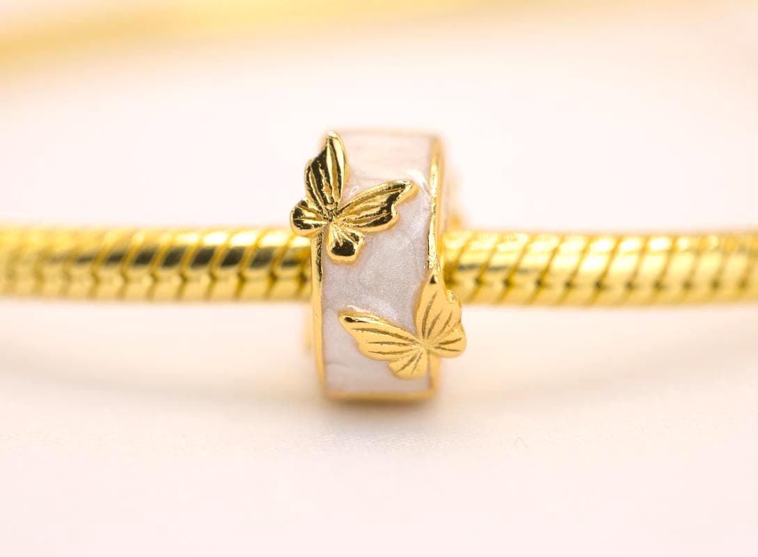 18K Gold Plated Butterfly Charm fits Pandora bracelet BUY 3 GET 65% OFF